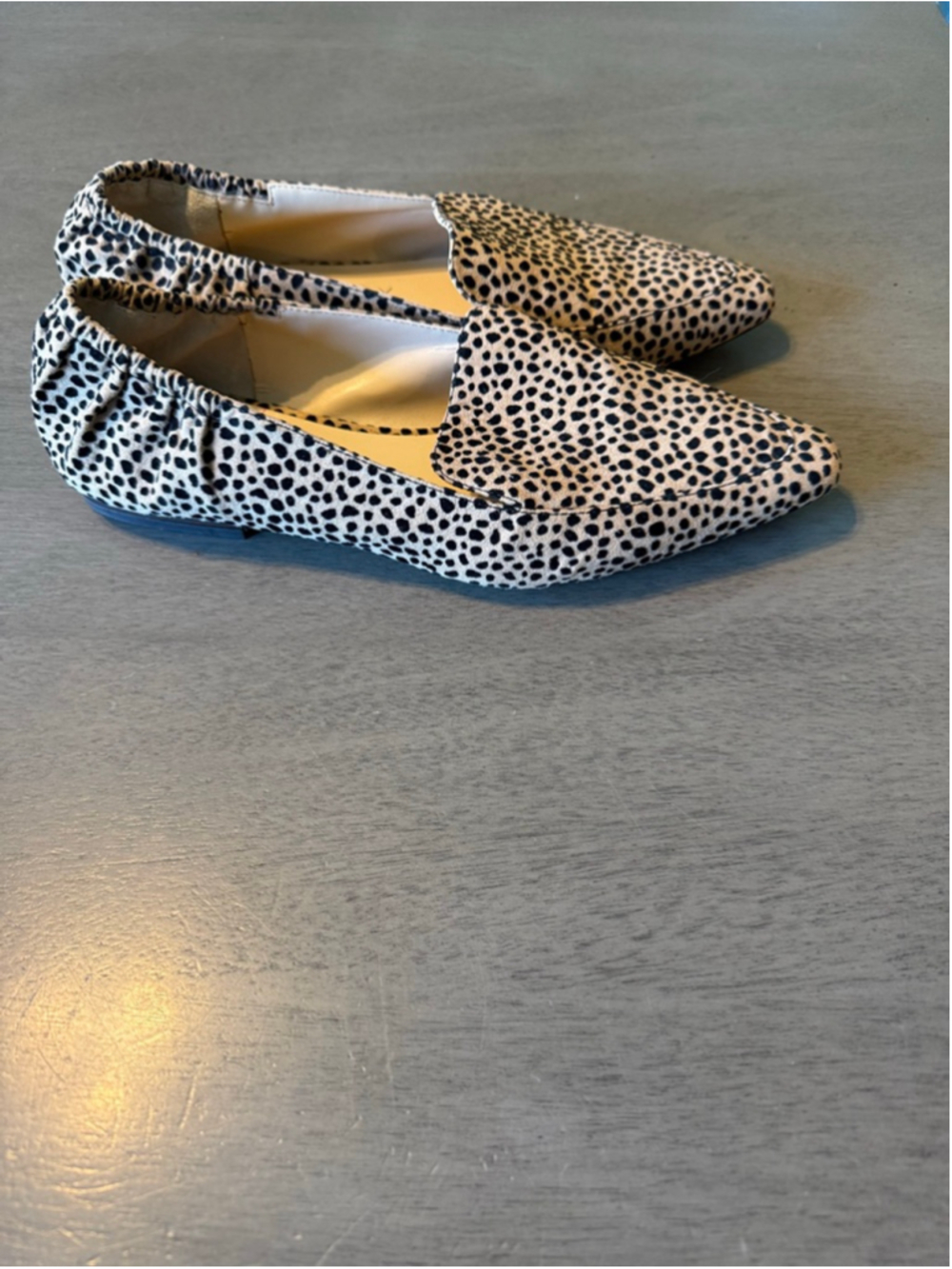 Women's Sole Society Leopard Print Flats Size 9 Beige Black